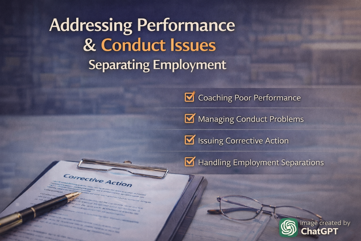 Addressing Performance & Conduct Issues Separating Employment